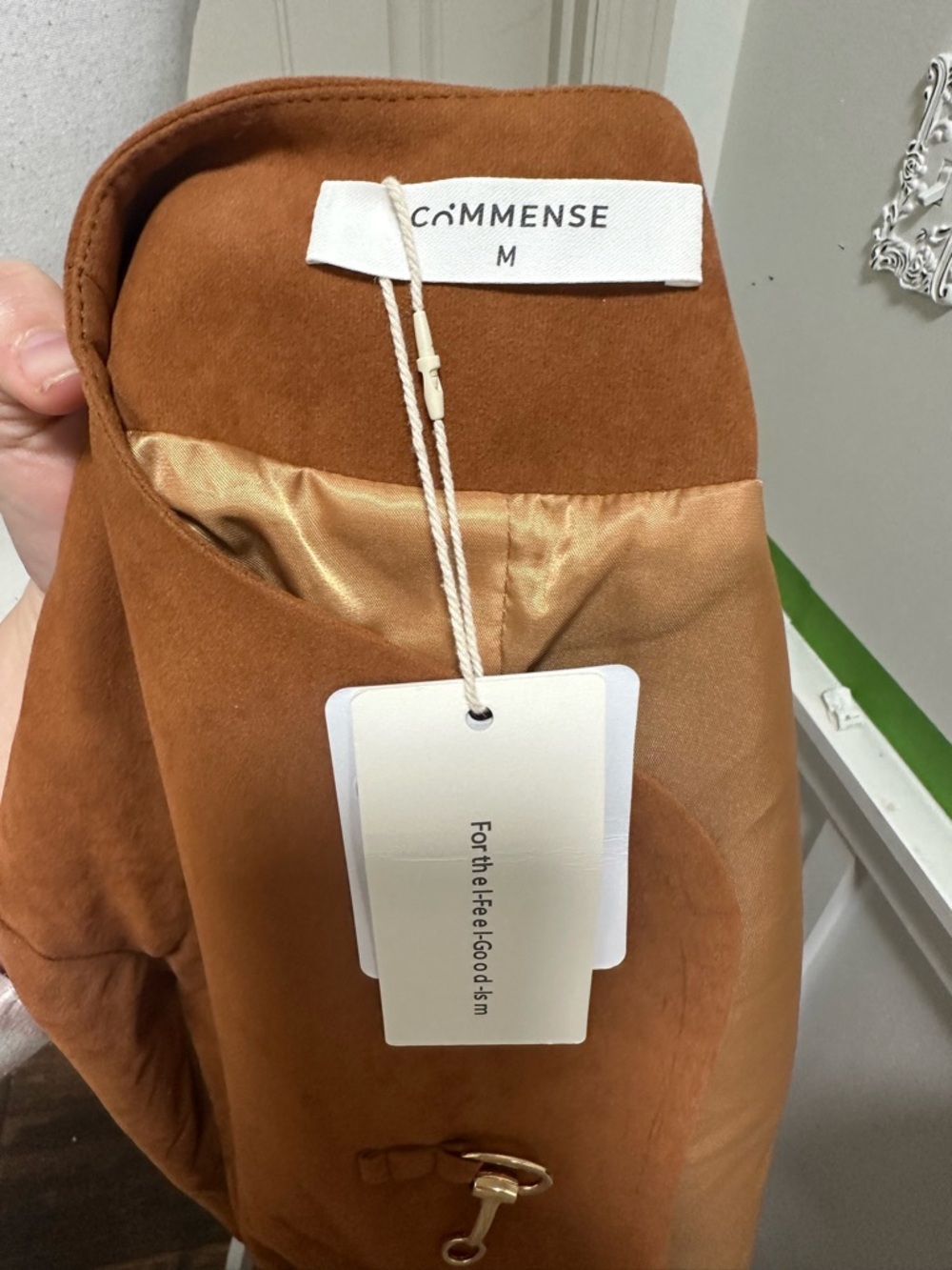 Suede Crop Jacket in Rust - Women Jackets & Coats - Picture 5 of 5
